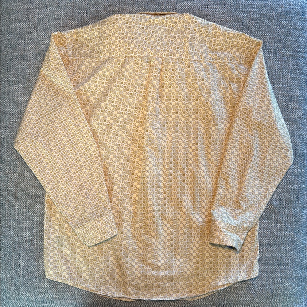 Panhandle Slim Western Button Down Shirt 🤠 Yellow Geo Print | Rodeo Cowboy Core - Picture 3 of 6